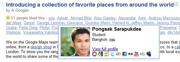 link blog เมื่ออ่านคลิก like บทความนั้นก็จะมีชื่อเราในกลุ่มคนที่ชอบและสามารถดู profile ได้ด้วย