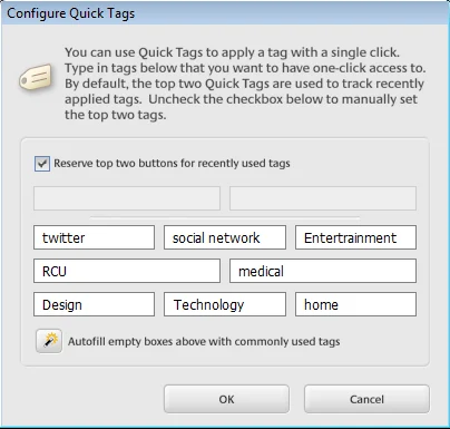 picasa-3-5-Configure-Quick-Tags การใส่ Tags ที่ใช้บ่อย