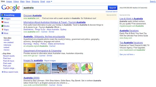 หน้า search ที่มี Option ด้านซ้ายที่มีไอค่อนแสดงรูปแบบการค้น