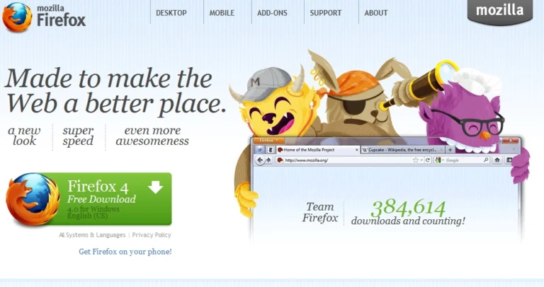 ดาวน์โหลด Firefox 4