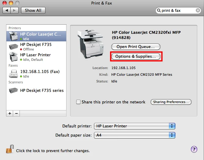Print-option