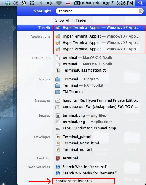 Spotlight-search-not-setting