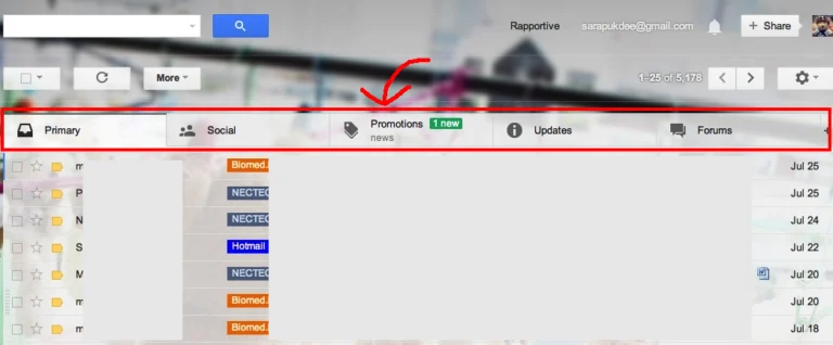 Inbox Tabs in Gmail