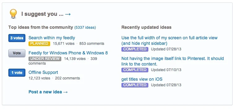 Search within my feedly