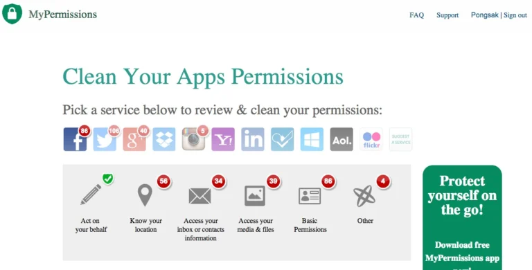 MyPermissions เว็บไซต์ช่วยตรวจสอบบริการต่างๆดึงข้อมูลอะไรที่เป็นส่วนตัวไปใช้บ้าง