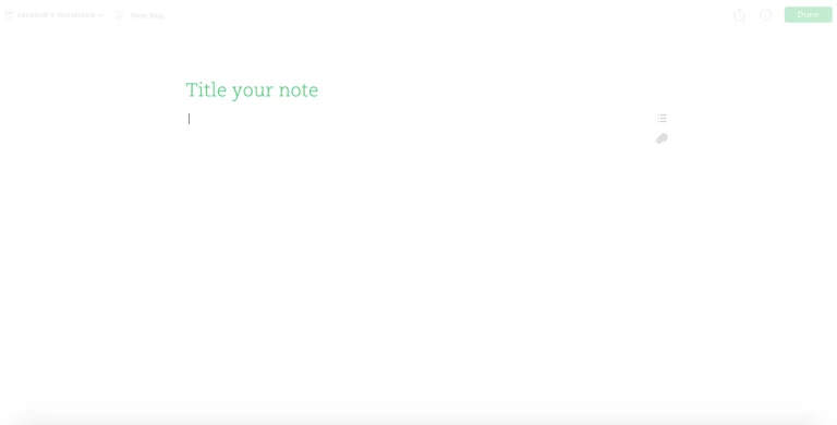 Evernote เวอร์ชั่นใหม่ หน้าเขียนบันทึก โล่งมาก