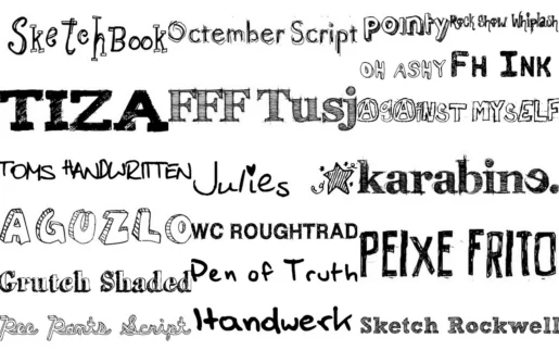 Free Hand Drawn Fonts
