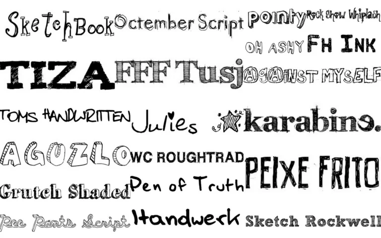 Free Hand Drawn Fonts