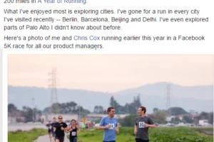 Mark Zuckerberg on Facebook