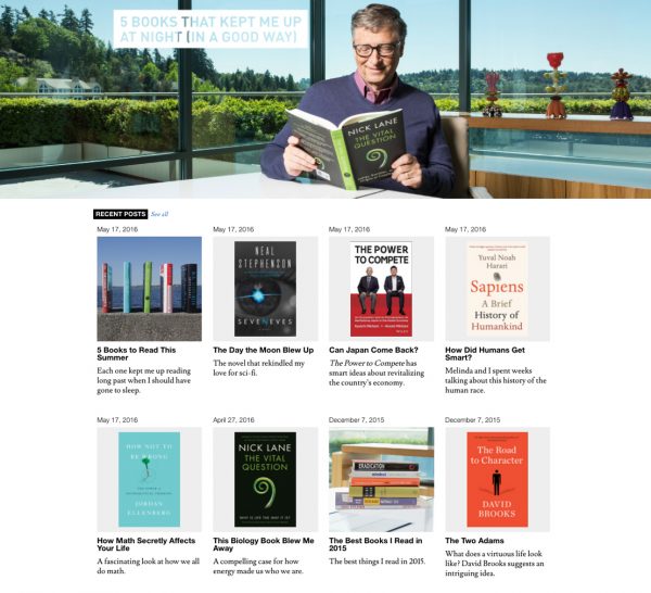 Book reviews by Bill Gates