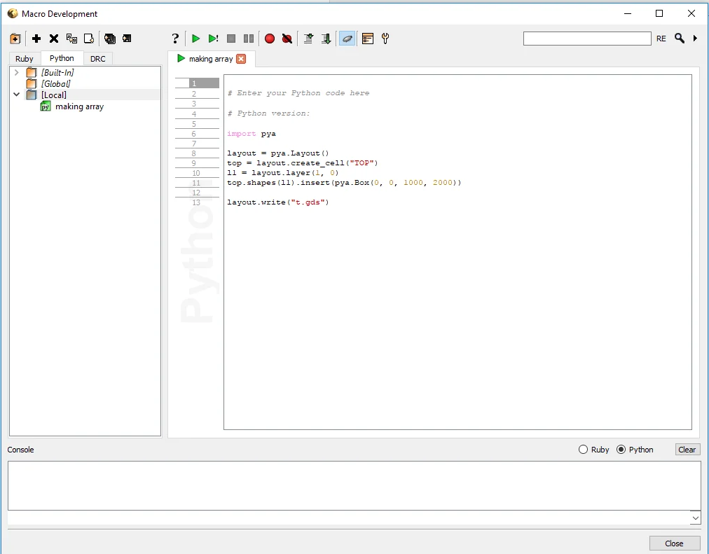 Macro development