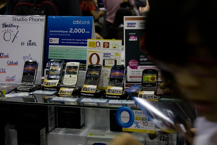 ราคาของ Blackberry ในงาน Thailand Mobile Expo