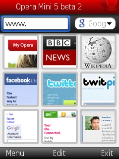 Opera-mini Opera Mini 5 beta